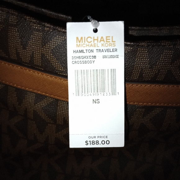 NWT Michael Kors Hamilton brown signature Traveler Messenger Bag - Picture 8 of 12